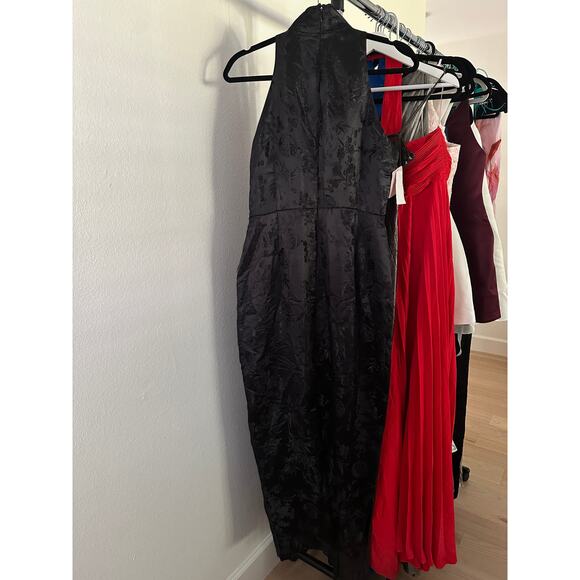 SAU LEE Jill Chinese Jacquard Pencil Dress in Black - Picture 4 of 12